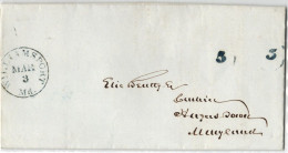 (N31) USA Cover LAC 1847- Williamsport Md To Hugerstown Ma - Two X Handstamps 5 Cts Due. - …-1845 Voorfilatelie