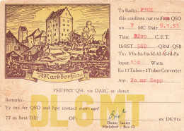 MARKDORF - BADE-WURTEMBERG - CARTE POSTAL ILLUSTREE - QSL - 1953 - Markdorf