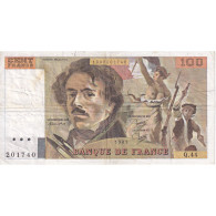 France, 100 Francs, 1978, Q.44, TB, Fayette:69.5, KM:154a - 100 F 1978-1995 ''Delacroix''