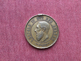 BELGIQUE Médaille Léopold II - 50me Anniversaire De L'indépendance - Fête Scolaire à Mons - Autres & Non Classés