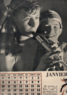 (scoutisme) Calendrier  1954  SCOUTS DE FRANCE (plat Inf Par Pierre JOUBERT) (CAT6550) - Tamaño Grande : 1941-60