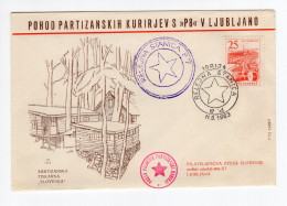 1963. YUGOSLAVIA,SLOVENIA,IDRIJA,RELAY STATION,PARTIZAN COURIERS,SPECIAL COVER AND CANCELLATION,RED CROSS - Storia Postale