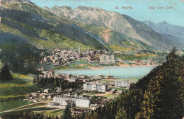 SUISSE - Saint Moritz - Bad Und Dorf - Colorisé - Carte Postale Ancienne - St. Moritz