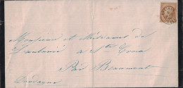 DORDOGNE - LALINDE - LE 5-8-1863 - EMPIRE - N°21 -OBLITERATION CACHET A DATE T15 - AVEC TEXTE. - 1849-1876: Periodo Clásico
