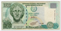 CYPRUS,10 POUNDS,1997,P.62a,aVF - Zypern