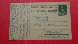 Dopisnica DFJ 1 Din(Tito).Zig/postmark:Ljubljana.Pisal Mik(Nikolaj) Soss - Slowenien