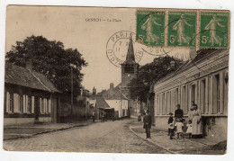 Rare CPA Genech Entre Lille Et Orchies 59 Nord La Place Animée Attelage - Orchies