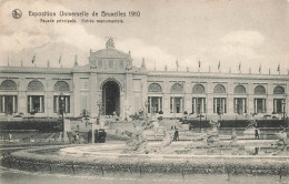 BELGIQUE - Bruxelles - Façade Principale - Entrée Monumentale - Carte Postale Ancienne - Universal Exhibitions