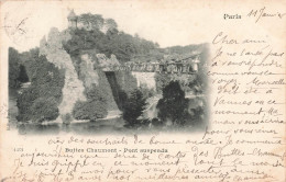 FRANCE - Paris - Buttes Chaumont - Pont Suspendu - Carte Postale Ancienne - Parks, Gardens