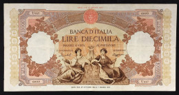 Italy Italia 10000 Lire 27 10 1953 Mb/bb Naturale LOTTO 1695 - 5000 Liras