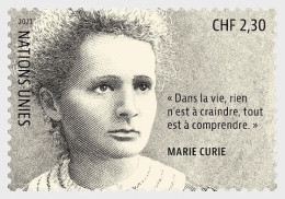 United Nations.Geneva.United Nations Office.2023.Marie Curie -  Nobel Prize,scientist, Physicist, Chemist.1 V. ** . - Unused Stamps