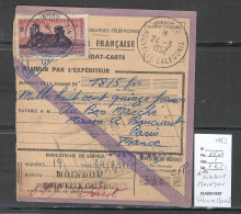 Nouvelle Calédonie - Talon De Mandat - MOINDOU - 1952 - Briefe U. Dokumente