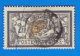 TIMBRE BUREAUX FRANCAIS - ALEXANDRIE - TYPE MERSON - 2 FRANCS - N° 32 OBLITERE - Usati