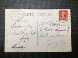 Marque Postale Saint Aubin Cote D'or   Année 1917 - Poste