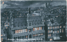 CPA Carte Postale Belgique   Bruxelles  Panorama Pris De L'Hôtel De Ville La Nuit 1905 VM73678 - Multi-vues, Vues Panoramiques