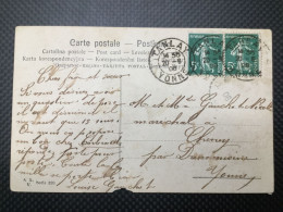 Marque Postale Tanlay  Yonne    Année 1908 - Poste