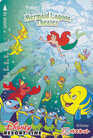 Carte JAPON - DISNEY SEA RESORT LINE - Cinéma Film - PETITE SIRENE Crabe Poisson MERMAID JAPAN Movie Prepaid Card - Disney