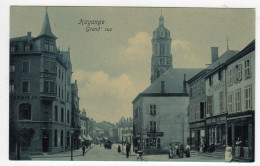 CPA Glacée Hayange 57 Moselle Grand' Rue Hôtel Terminus Enseignes Photographe Boucher éditeur Mondlange - Hayange