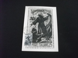 MAXIMUM  CARTOLINA POSTALE Italia S. FRANCESCO DI PAOLA PATRONO GENTE DI MARE 1507 1957 - Timbres (représentations)