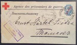 Russia Offices In China Rare Tientsin1917censored 10k Postal Stationery Red Cross WW1 POW Siberia PRISONNIERS DE GUERRE - Chine