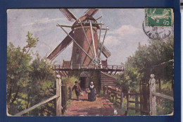 CPA 1 Euro Moulin à Vent Fantaisie Circulée Prix De Départ 1 Euro - Windmills