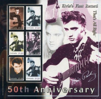 Grenada, 2004, Mi 5478-5482, 50th Anniversary Of Elvis Presley's First Record, Sheet Of 6, MNH - Elvis Presley