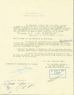 Guerre 40 Certificat D'appartenance à La Résistance Verpillière Attaque Convois Allemands Puis Engagé Armée Libération - Guerra Del 1939-45