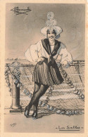 ILLUSTRATEUR - Une Femme élégante Des Sables D'Olonne - Carte Postale Ancienne - Otros & Sin Clasificación