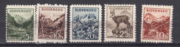 S7466 - SLOVAQUIE Yv N°39/43 ** - Neufs