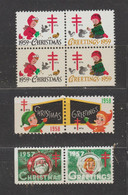 USA   1957 +58 +59   Vignette De Noel  = 8 Valeurs  Neuf X X - Ongebruikt