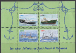 SAINT PIERRE ET MIQUELON - Bateaux 1995 Feuillet - Blocs-feuillets