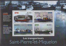 SAINT PIERRE ET MIQUELON - Bateaux De Transport Feuillet - Blocs-feuillets