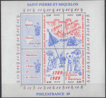 SAINT PIERRE ET MIQUELON - Bicentenaire De La Révolution Française - Blocs-feuillets