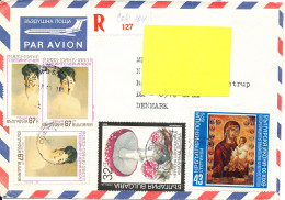 Bulgaria Registered Air Mail Cover Sent To Denmark 19-8-1991 Good Franked Topic Stamps - Brieven En Documenten