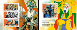 Tchad 2023, Art, Picasso, 3val In BF +BF - Picasso