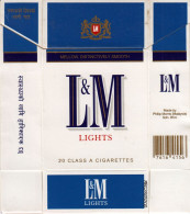 Nepal L&M Cigarettes Empty Hard Pack Case/Cover Used - Estuches Para Cigarrillos (vacios)