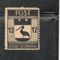 GERMAN LOCAL ISSUES....STORKOW:1946 Michel 14A Mnh** - Ungebraucht