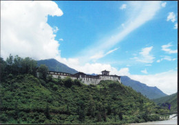 BHUTAN Wangdue Phodrang Dzong Fortress Golden Takin Toursl Picture Postcard BHOUTAN - Bután