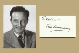 Fred Zinnemann (1907-1997) - Réalisateur - Carte Dédicacée + Photo - 1987 - Acteurs & Comédiens