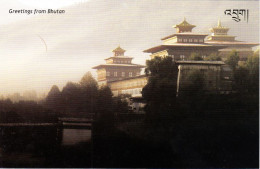 BHUTAN Dzong Traditional Fortress Sunrise Expedition Picture Postcard BHOUTAN - Bután