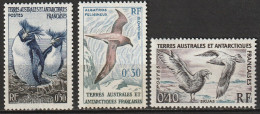 Terres Australes Et Antartiques Françaises Manchots Albatros Fuligineux Skuas  N°2-12-13 *neuf Charnière - Neufs