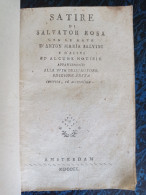 Satire Di Salvator Rosa Con Le Note D'Anton Maria Salvini Amsterdam 1810 - Alte Bücher