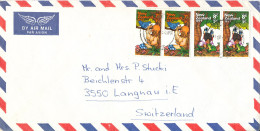 New Zealand Air Mail Cover Sent To Switzerland 22-9-1977 Topic Stamps - Luftpost