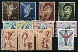 Vaticano Aéreos Nº 45/6, 53/62. Año 1962/76. - Airmail