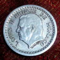 Monaco Principaute', 1 Franc, 1943, Prince Louis II, Aluminum , Agouz - 1922-1949 Louis II
