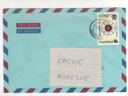 Timbre , Stamp " Association Des Tables Rondes En Afrique Centrale" Sur Lettre Complète , Cover , Mail Du 07/12/85 ?? - Swaziland (1968-...)