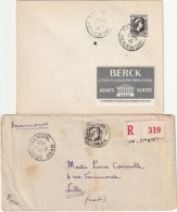 Coq Et Marianne D'Alger N° 644 Seul Sur Lettre1/2/45 + émission Conjointe Algérie 21/11/44.Rare. Collection BERCK. - 1944 Coq Et Marianne D'Alger