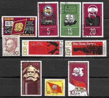 RDA   /   DDR.    -   LOT  -   LENINE   /  MARX     -     Oblitérés - Lenin