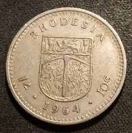 RHODESIE - RHODESIA - 1 SHILLING / 10 CENTS 1964 - Elizabeth II - KM 2 - Rhodesia