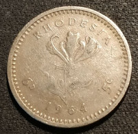 RHODESIE - RHODESIA - 6 PENCE / 5 CENTS 1964 - Elizabeth II - KM 1 - Rhodesia